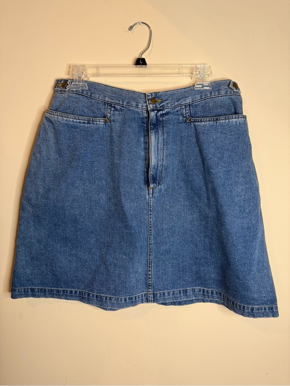 Eddie Bauer Medium Blue Denim A-Line Skirt